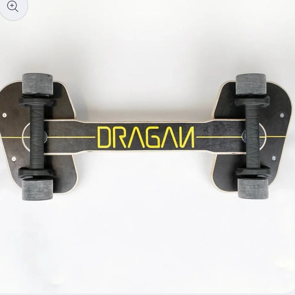 DRAGAN Cruiser Streetboard: Black Edition with yellow details - Picture 3 of 13